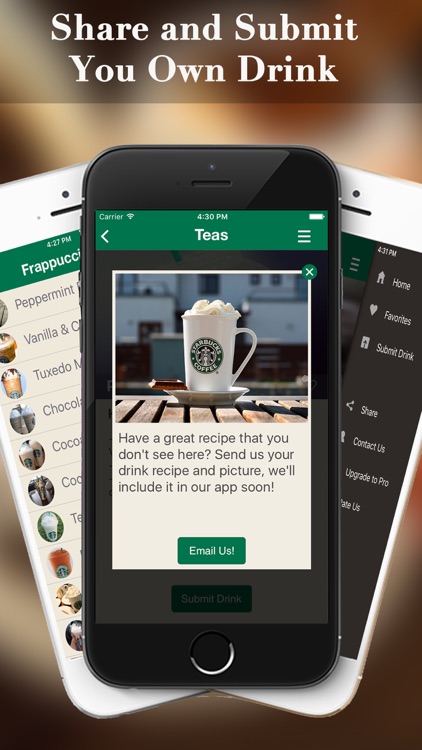 eXpresso Secret Menu for Starbucks - Coffee, Frappuccino, Macchiato, Tea, Cold & Hot Drinks Recipes screenshot-3