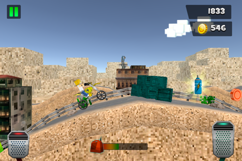 Cubikes | Desert Dirt Bikes Racing & Crafting Game For Free screenshot 4