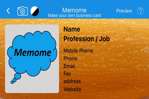 Memome - Make your own business card screenshot 2