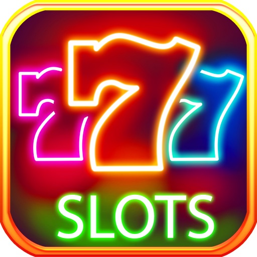 Worldwide Slots Machine Tournament - Neon Light Casino Icon