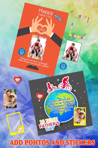 Father's Day Photo Frame.s, Sticker.s & Greeting Card.s Make.r Pro screenshot 3
