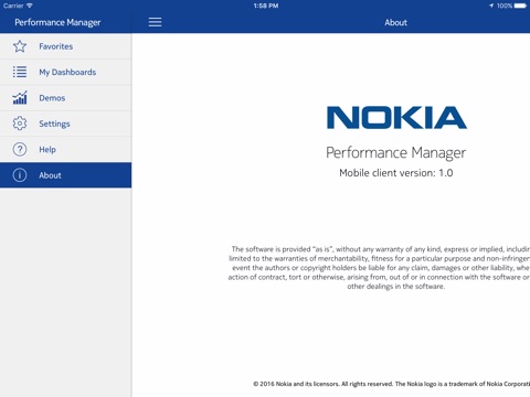 Nokia Performance Manager Client screenshot 2