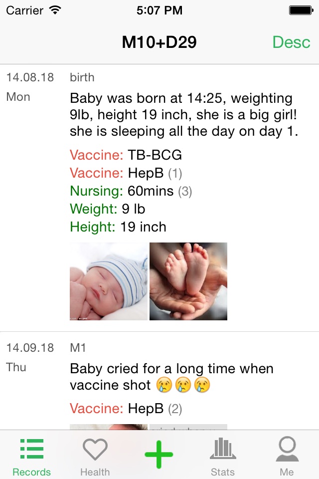 Baby Diary - Convert to PDF screenshot 2