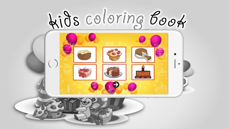 Coloring book (Cake) : Coloring Pages & Learning Educational Games For Kids Free!