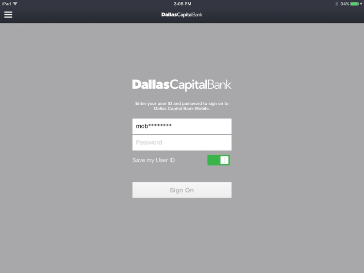 Dallas Capital Bank for iPad