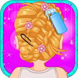 Princess Hair Salon Braided Buns Game