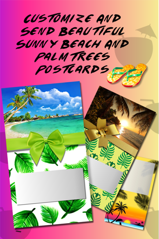 Tropical Island Paradise Greetings – Customize And Send Beautiful Sunny Beach And Palm Trees Post.Cards screenshot 2
