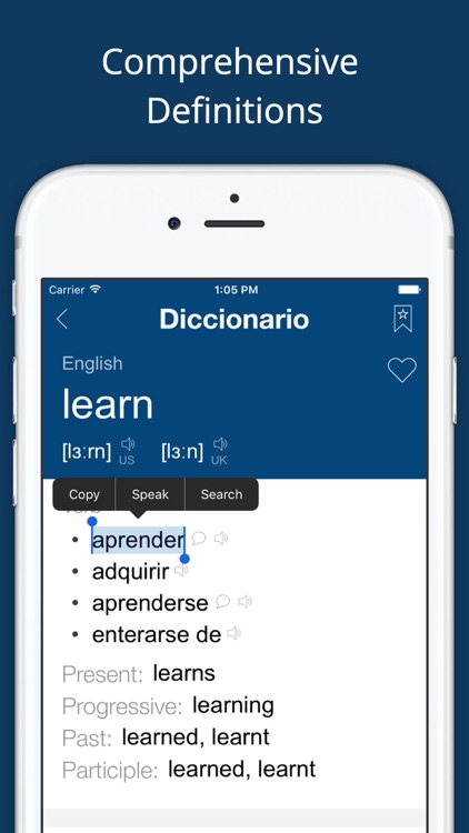 Spanish English Dictionary App