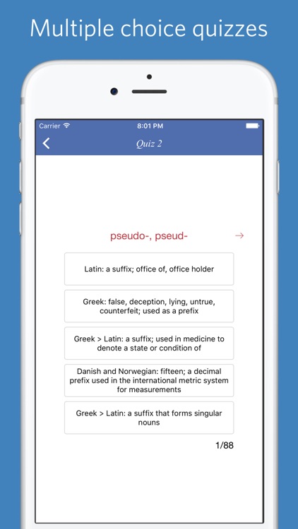 English Prefixes and Suffixes - quiz, flashcard screenshot-4