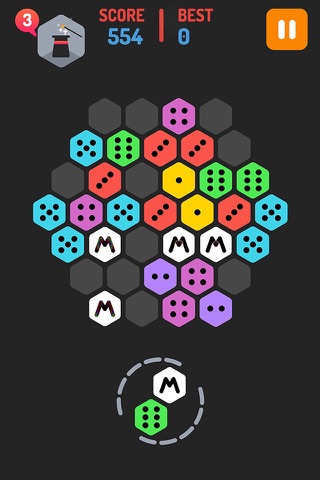 Make M! Hexa Puzzle - Merged block dominos mekorama game screenshot 2