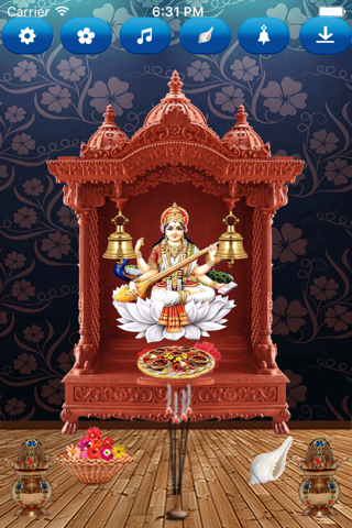 Lord Saraswati Virtual Temple: Mata Saraswati app for devotees to avoid temple run screenshot 2