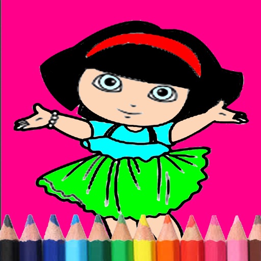 Coloring book For Kids Inside Paintbox Dora Games Free Edition iOS App