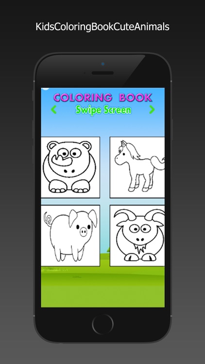 Kids Coloring Book Cute Animals