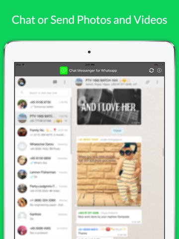 Messenger for WhatsApp - iPad Chat Version screenshot 2