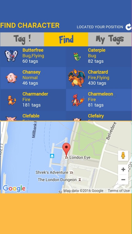 Map Location for Pokemon Go