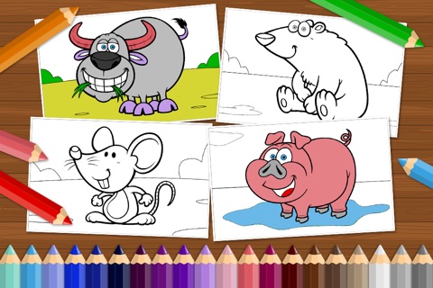 Funny Animals - Coloring Book for Little Boys, Little Girls and Kids screenshot 2