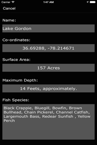 Virginia-WV-NC-SC Lakes Fishes screenshot 3