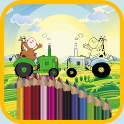 Tractor coloring book - Tractor coloring games Learning Book free for Kids