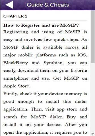 App Guide for MoSIP screenshot 2