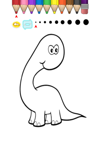 Kids Coloring Book - Cute Cartoon Dinosaur Hinoki screenshot 4