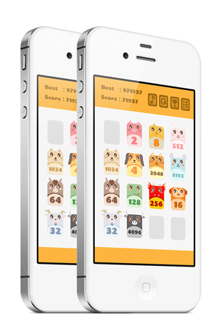 2048 Animals : Puzzle join numbers game for free screenshot 2
