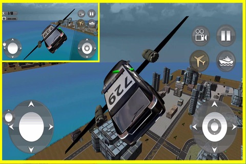 Floating Police Car Flying Cars – Futuristic Flight Simulator PRO game screenshot 4