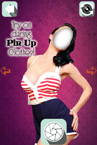 Pin Up Girl Photo Montage – Change Your Look in Vintage Girls Pic Edit.or & Make.over Games screenshot 3