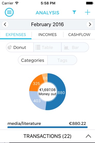 Cashbox.cash - Personal cloud based finance diary screenshot 2