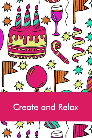Doodle Coloring Book for Adults & Kids: Free Fun Coloring Games with Stress Relieving Color Therapy Pages screenshot 4