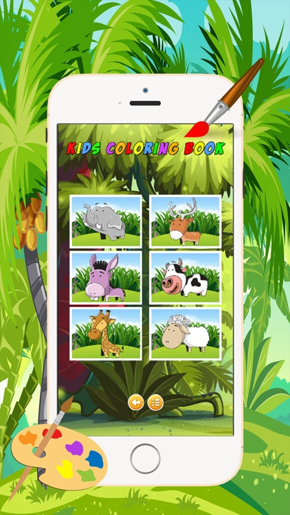 Cartoon Animal Coloring Book - Drawing and Painting Colorful for kids games free screenshot-4