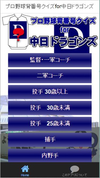 プロ野球背番号クイズ for 中日ドラゴンズ