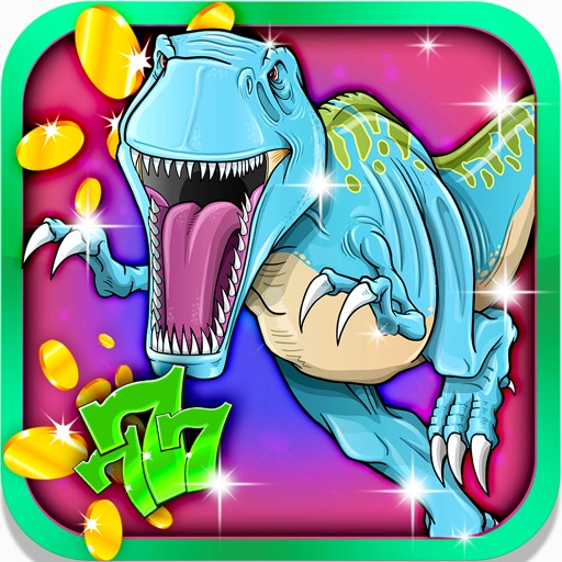 Dinosaur's Skeleton Slots: Play against the fierce dealer and earn the virtual T-Rex crown icon