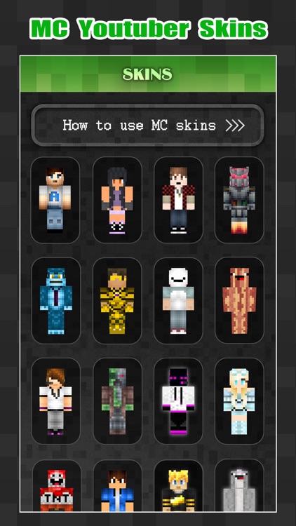 3D Youtuber Skins Collection Pro - Pixel Texture Exporter for Minecraft Pocket Edition Lite