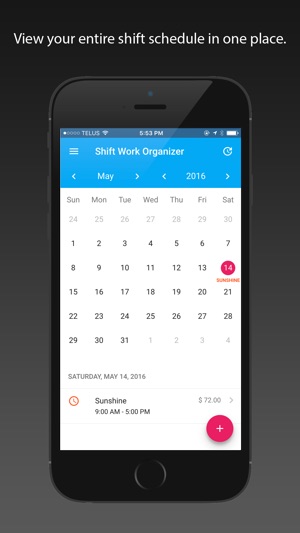 Shift Organizer - Easily plan and track 