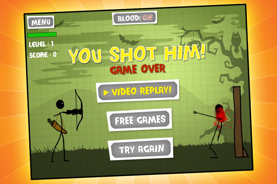 Stickman Pumpkin Shooting Showdown Bow and Arrow Free: Halloween Edition screenshot 4