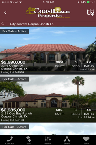 Coastline Properties Corpus Christi Real Estate screenshot 2