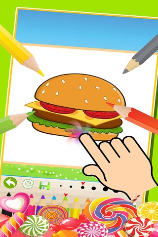 Food Coloring Book Kids Painting Free Printable Coloring Pages screenshot 2