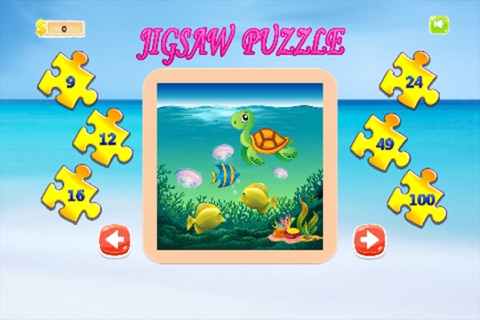 Sea Animals Jigsaw Puzzles - Amazing Underwater - Children Educational Games for little boys and girls age 3+ screenshot 2