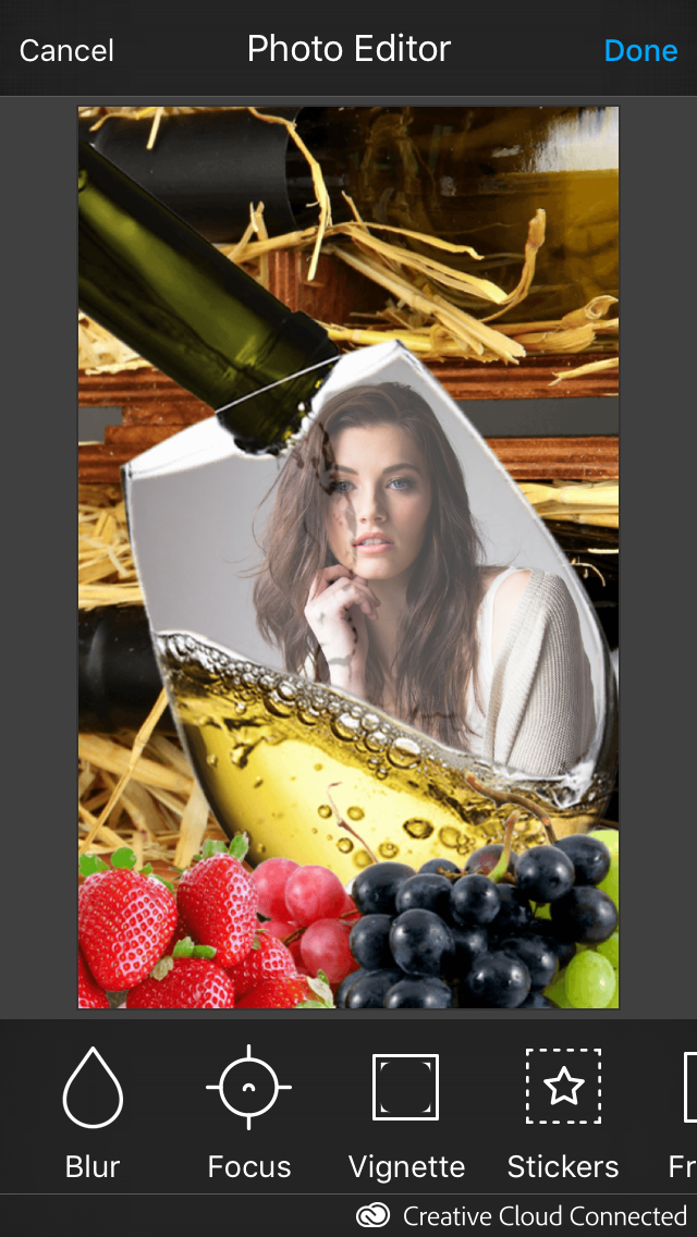 Wine Glass Photo Frame