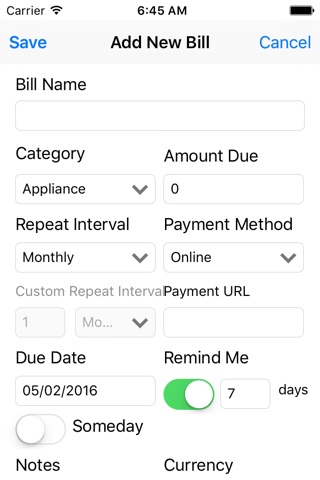 Quick Bill Tracker screenshot 3