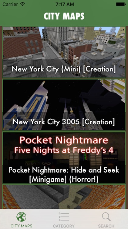 City Maps for Minecraft Pocket Edition MineMaps