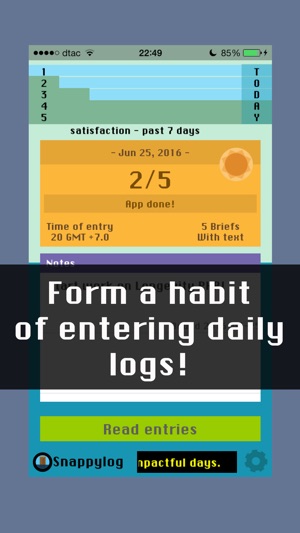 Snappylog - Quick daily diary