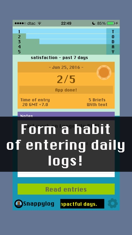 Snappylog - Quick daily diary