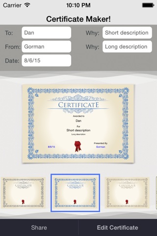 Certificate Maker! screenshot 2