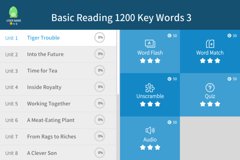 Basic Reading 1200 Key Words 3 screenshot 3