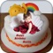 Icon Name and Photo on Birthday Cake