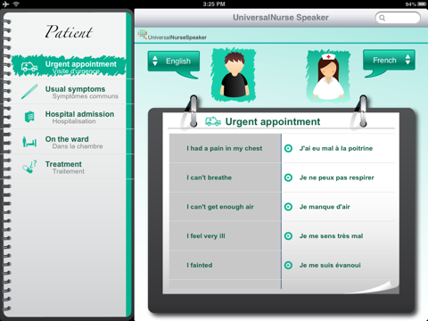 UniversalNurse Speaker: Translator for Nurses with Audio screenshot