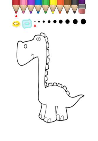 Kids Coloring Book - Cute Cartoon Dinosaur Miyashita screenshot 2