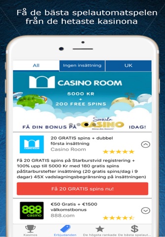De bästa kasinona med äkta pengar - inklusive specialerbjudanden för casinostugan spelare screenshot 3