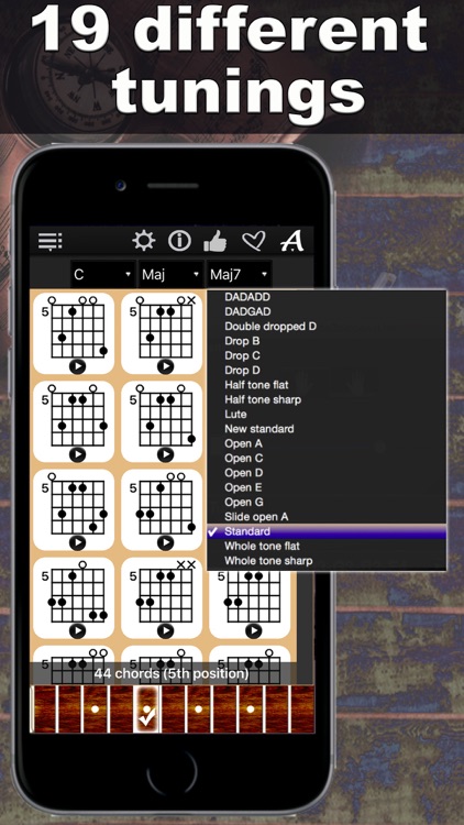 Guitar Chords Compass - learn the chord charts & play them